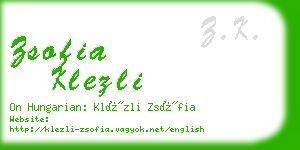 zsofia klezli business card